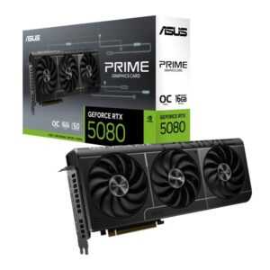 Graphic card / Video cards Asus  Graphics Card||NVIDIA GeForce RTX 5080|16 GB|GDDR7|256 bit|PCIE 5.0 16x|1xHDMI|3xDisplayPort|PRIME-RTX5080-O16G 