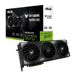 Graphic card / Video cards Asus  Graphics Card||NVIDIA GeForce RTX 5070 Ti|16 GB|GDDR7|256 bit|PCIE 5.0 16x|Triple slot Fansink|2xHDMI|2xDisplayPort|TUF-RTX5070TI-O16G-GAMING 