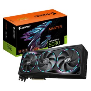 Graphic card / Video cards Gigabyte  Graphics Card||NVIDIA GeForce RTX 5080|16 GB|GDDR7|256 bit|PCIE 5.0 16x|GPU 2617 MHz|Dual Slot Fansink|1xHDMI|3xDisplayPort|GV-N5080AORUSM-16GD1.0 