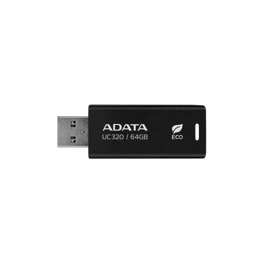 Flash drive ADATA MEMORY DRIVE FLASH USB3.2 64GB/BLACK UC320-64G-RBK/BK