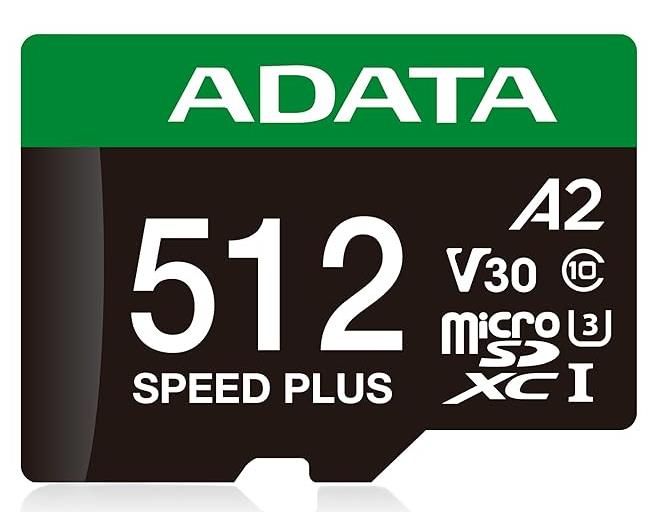 Cita datorprece ADATA MEMORY MICRO SDXC 512GB UHS-I/UD512GUI3V30A2SP-RA1