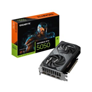 Graphic card / Video cards Gigabyte  Graphics Card||NVIDIA GeForce RTX 5050|8 GB|GDDR6|128 bit|PCIE 5.0 16x|GPU 2587 MHz|Dual Slot Fansink|GV-N5050WF2OC-8GD1.0 