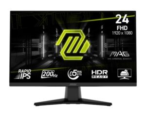 Monitoriai MSI  LCD Monitor||MAG 242F|23.8"|Gaming|Matte|Panel IPS|1920x1080|16:9|200Hz|0.5 ms|Colour Black|MAG242F 
