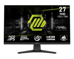 Monitoriai MSI  LCD Monitor||MAG 272F|27"|Gaming|Matte|Panel IPS|1920x1080|16:9|200Hz|0.5 ms|Colour Black|MAG272F 