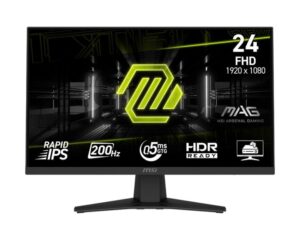 Monitoriai MSI  LCD Monitor||MAG 244F|23.8"|Gaming|Matte|Panel IPS|1920x1080|16:9|200Hz|0.5 ms|Colour Black|MAG244F 