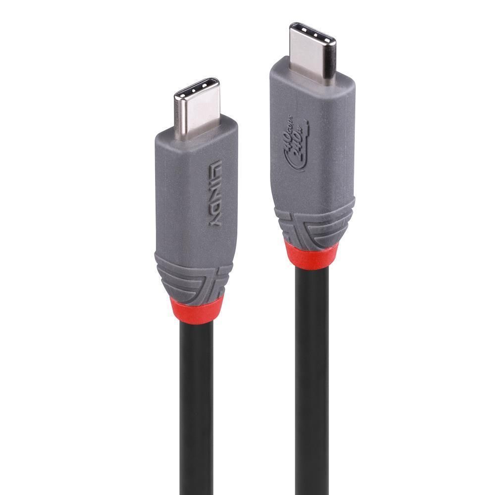 Cable LINDY CABLE USB4 240W TYPE C 0.8M/40GBPS ANTHRA LINE 36956
