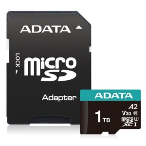 Kitas kompiuterio priedas ADATA  MEMORY MICRO SDXC 1TB W/AD./AUSDX1TUI3V30SA2-RA1 