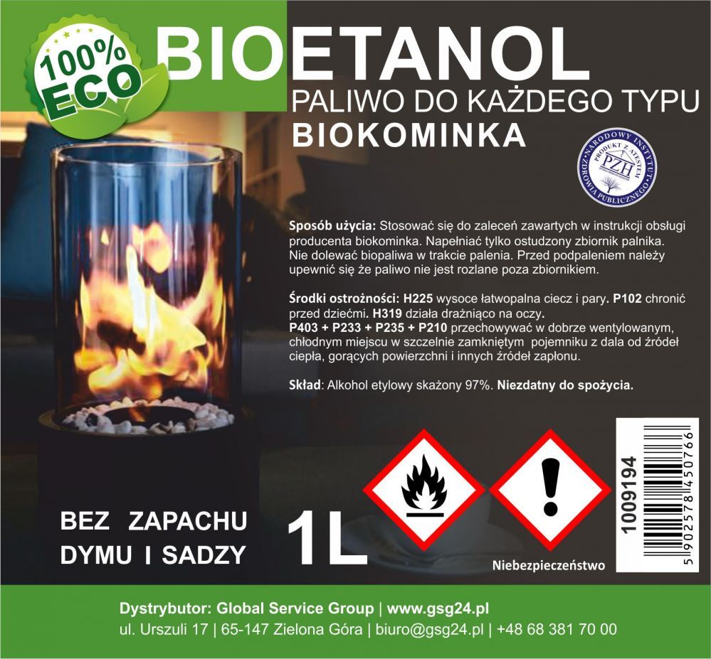 Muu telefoni lisavarustus GSG24 Bioalcohol bioethanol BIO fuel for biofireplace 1L