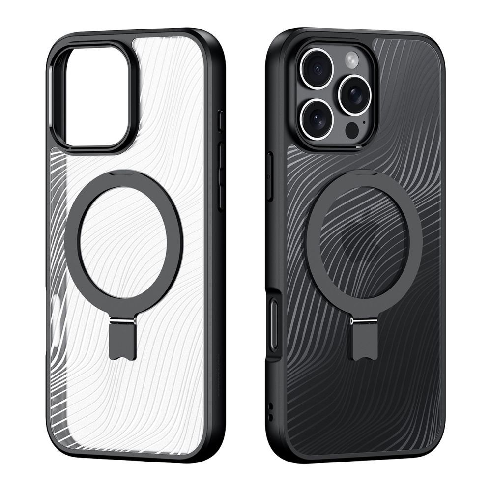 Tagakaaned Dux Ducis Dux Ducis Aimo Mag Case with MagSafe and Stand for iPhone 16 Pro Max - Black