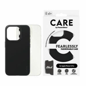 Aizmugurējais vāciņš Panzer Glass  CARE by PanzerGlass Fearlessly Fashionable Case for iPhone 15 Pro - Black 
