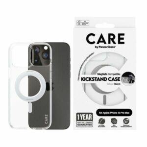 Aizmugurējais vāciņš Panzer Glass  CARE by PanzerGlass Kickstand Case MagSafe for iPhone 15 Pro Max - silver 