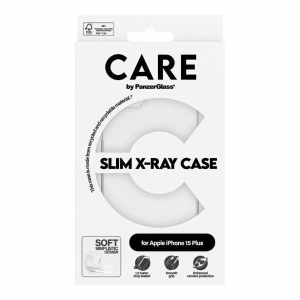 Back panel cover Panzer Glass CARE by PanzerGlass Slim X-Ray Case for iPhone 15 Plus - Clear