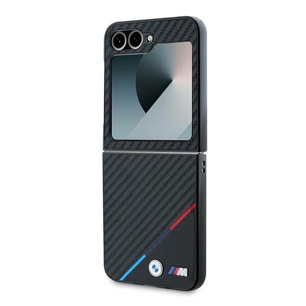 Back panel cover BMW BMW Carbon Tricolor Case for Samsung Galaxy Z Flip 6 - Black