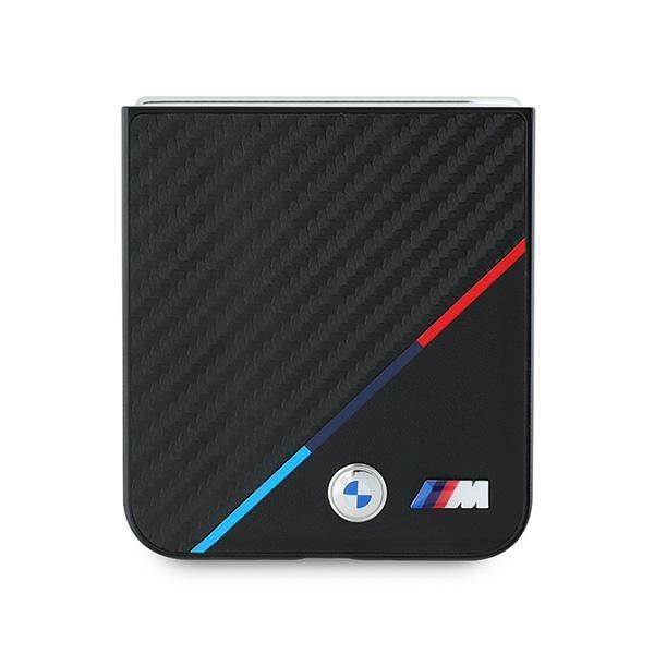 Back panel cover BMW BMW Carbon Tricolor Case for Samsung Galaxy Z Flip 6 - Black