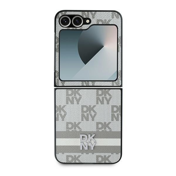 Back panel cover DKNY DKNY Checkered Pattern Printed Stripes Case for Samsung Galaxy Z Flip 6 - Beige