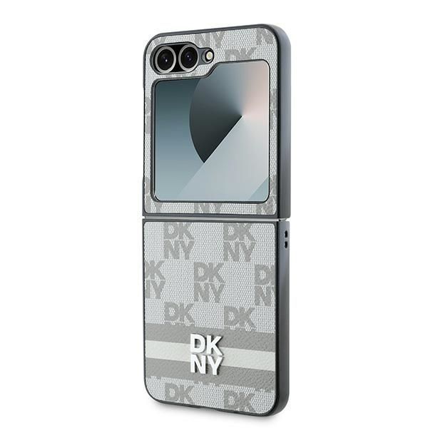 Back panel cover DKNY DKNY Checkered Pattern Printed Stripes Case for Samsung Galaxy Z Flip 6 - Beige