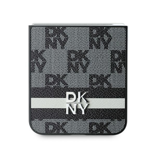 Back panel cover DKNY DKNY Checkered Pattern Printed Stripes case for Samsung Galaxy Z Flip 6 - black