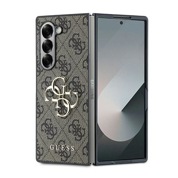Tagakaaned Guess Guess Leather 4G Metal Logo Case for Samsung Galaxy Z Fold 6 - Brown