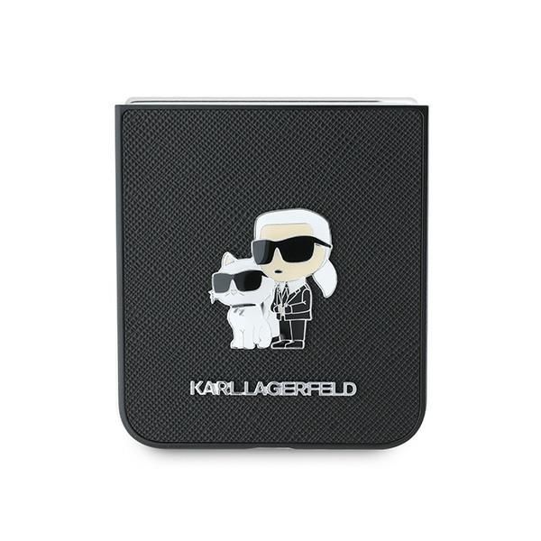 Tagakaaned Karl Lagerfeld Karl Lagerfeld Saffiano Metal Pin Case for Samsung Galaxy Z Flip 6 - Black