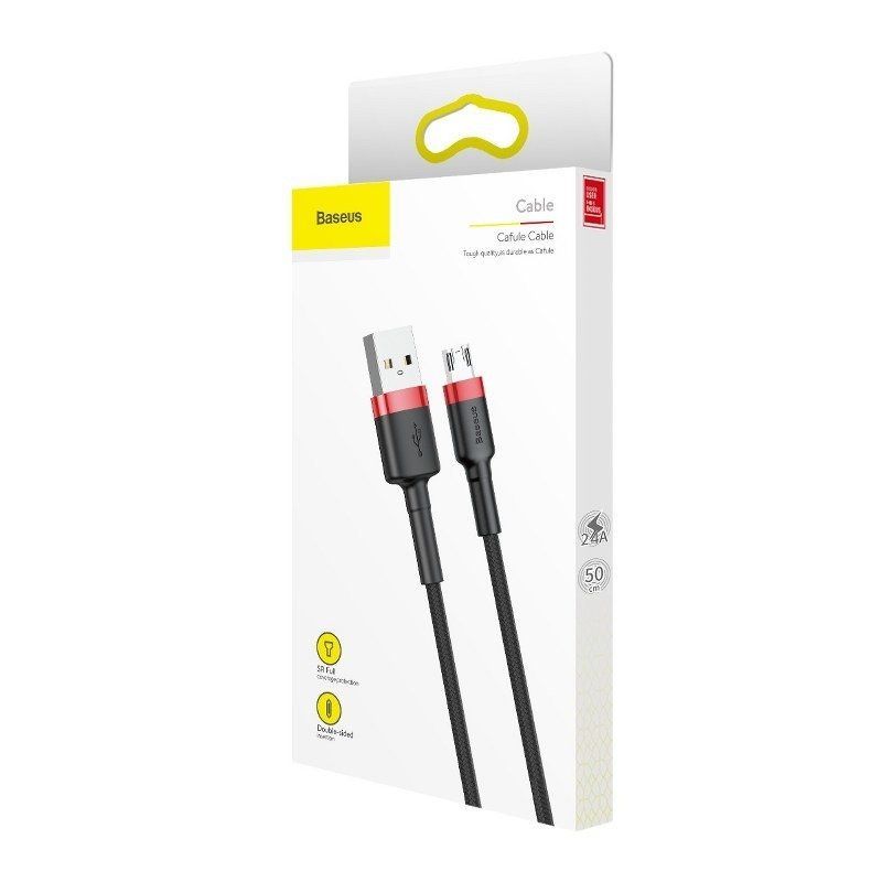 Cable Baseus Baseus Cafule Micro USB cable 1.5A 2m (Red+Black)