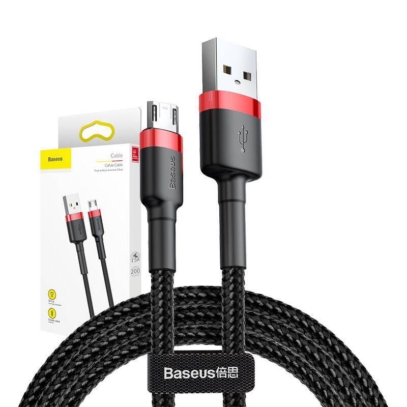 Cable Baseus Baseus Cafule Micro USB cable 1.5A 2m (Red+Black)