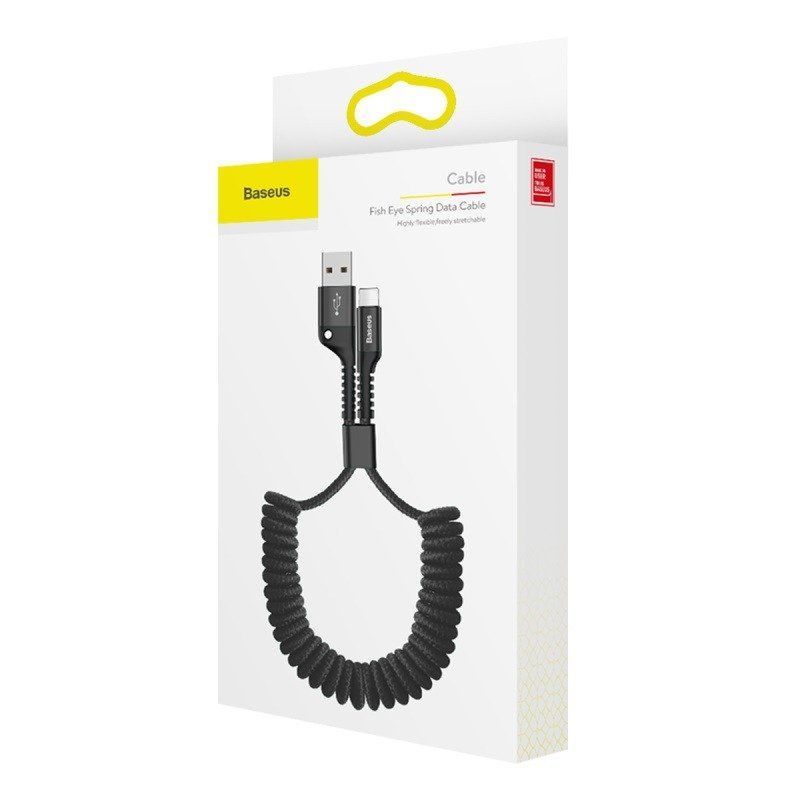 Cable Baseus Baseus Spring-loaded cable Lightning 1m 2A (black)