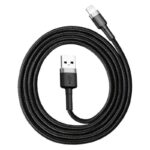 Kabelis Baseus  Baseus Cafule USB Lightning Cable 1,5A 2m (Gray+Black) 