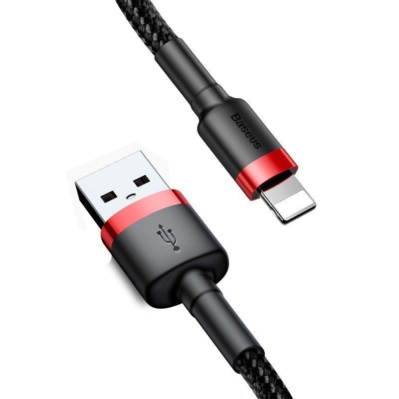 Cable Baseus Baseus Cafule USB Lightning Cable 2,4A 0,5m (Red+Black)