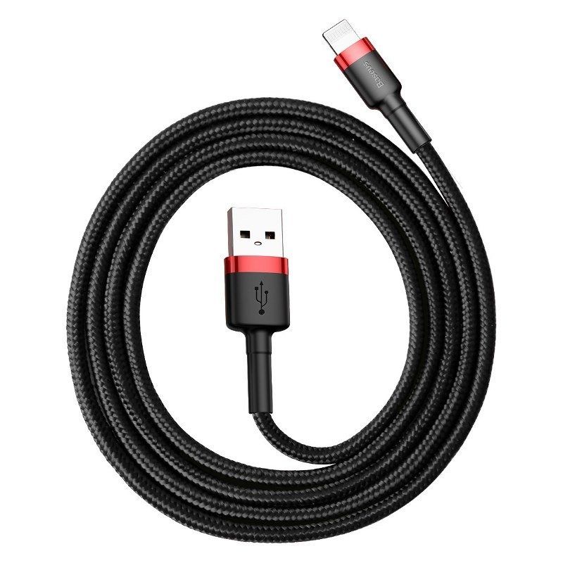 Cable Baseus Baseus Cafule USB Lightning Cable 2.4A 1m (Red+Black)