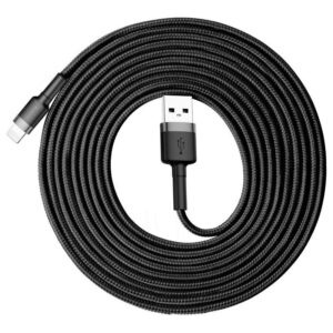 Kabelis Baseus  Baseus Cafule USB Lightning Cable 2A 3m (Black+Gray) 