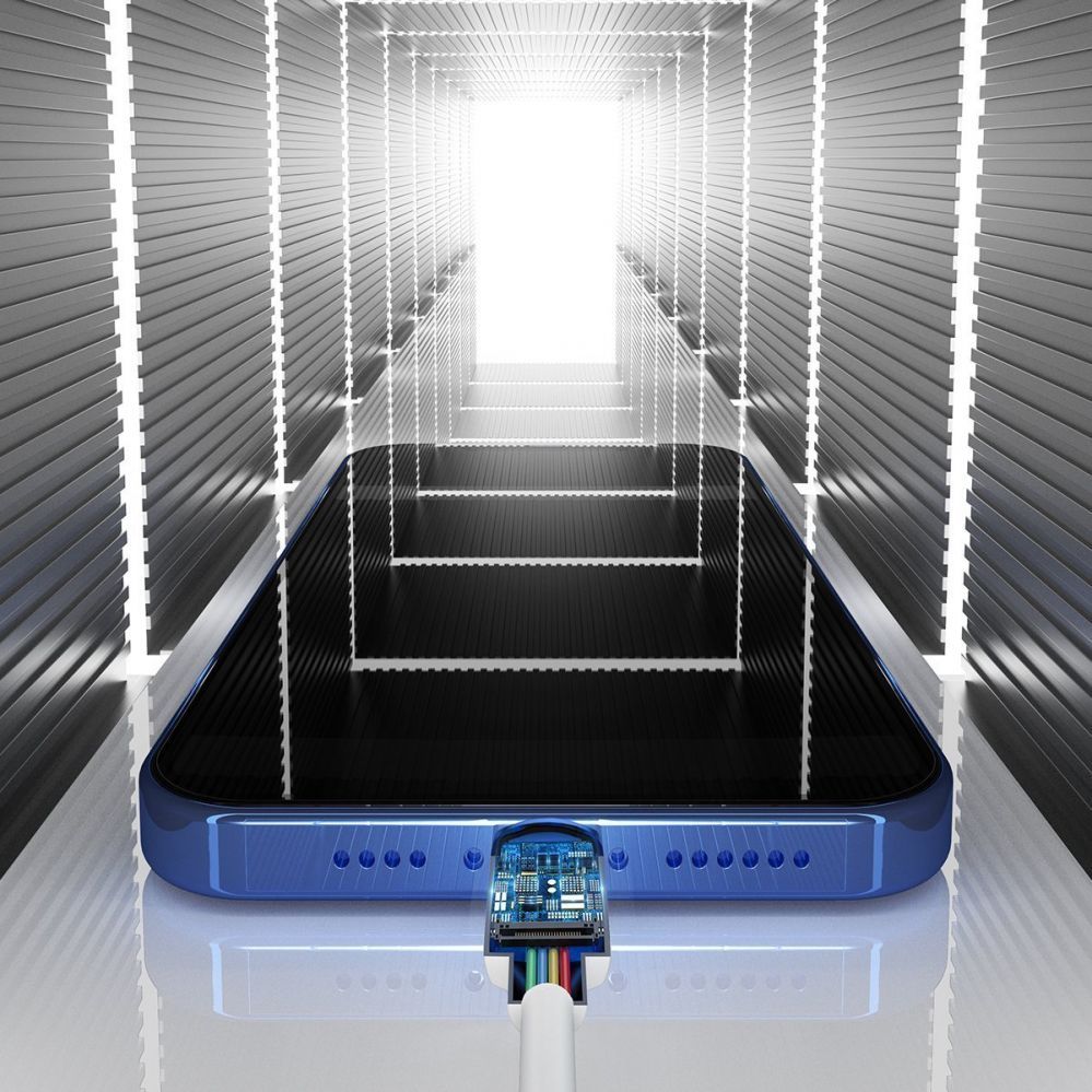 Cable Baseus Baseus Simple Wisdom Data Cable Kit USB to Lightning 2.4A (2PCS/Set)1.5m White