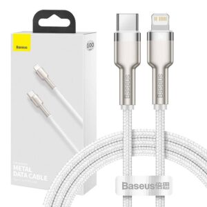 Cable Baseus  USB-C cable for Lightning Baseus Cafule, PD, 20W, 1m (white) 