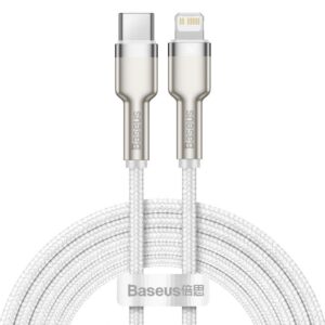 Cable Baseus  USB-C cable for Lightning Baseus Cafule, PD, 20W, 2m (white) 
