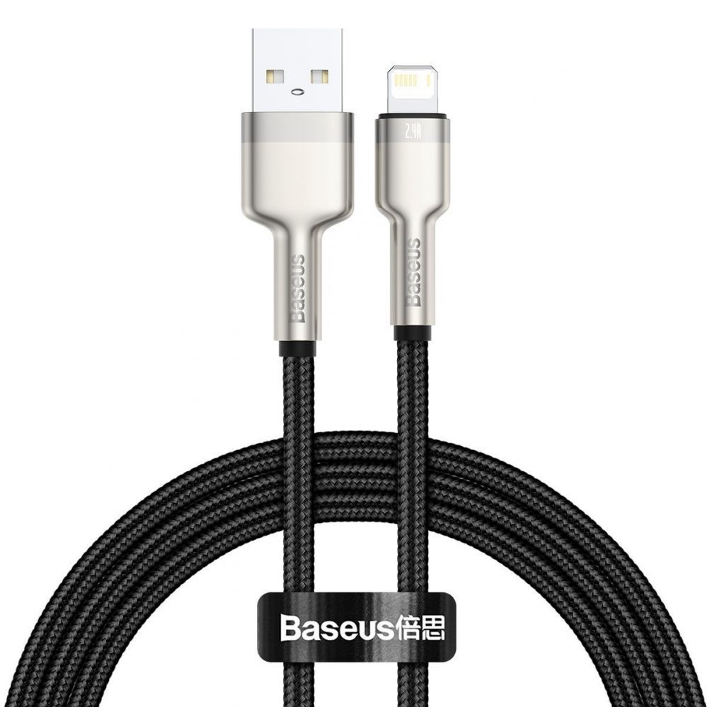 Cable Baseus USB cable for Lightning Baseus Cafule, 2.4A, 1m (black)