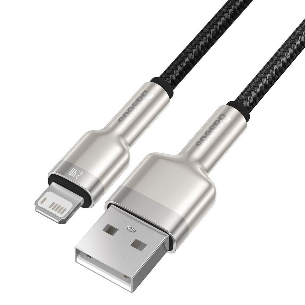 Cable Baseus USB cable for Lightning Baseus Cafule, 2.4A, 1m (black)