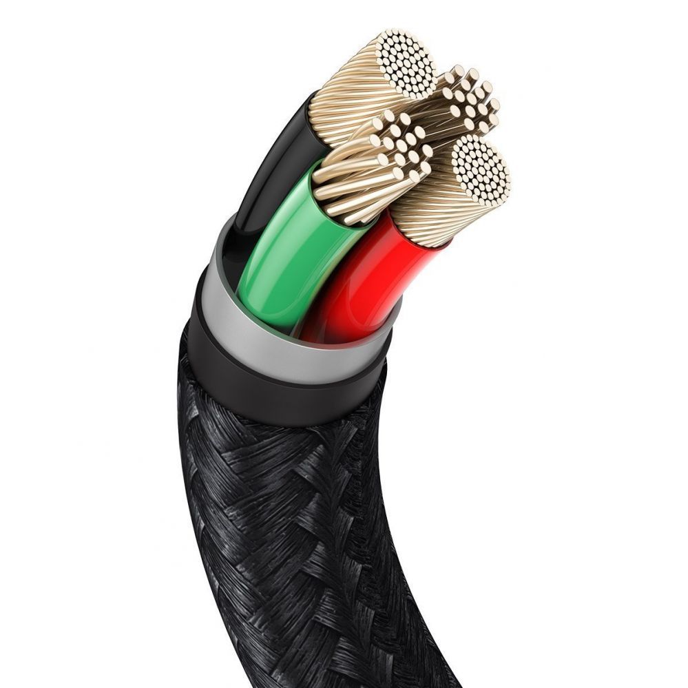 Cable Baseus USB cable for Lightning Baseus Cafule, 2.4A, 1m (black)