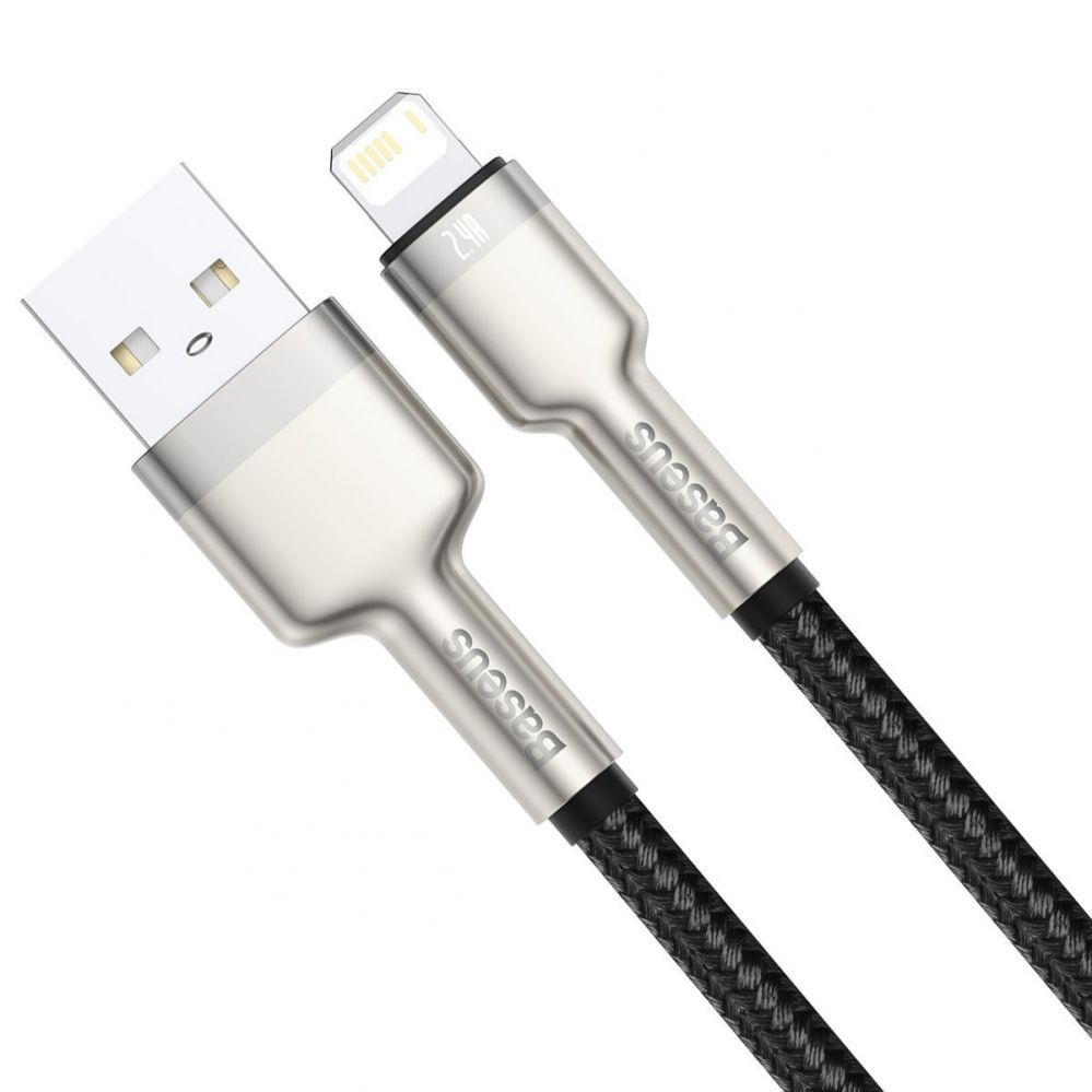 Cable Baseus USB cable for Lightning Baseus Cafule, 2.4A, 1m (black)