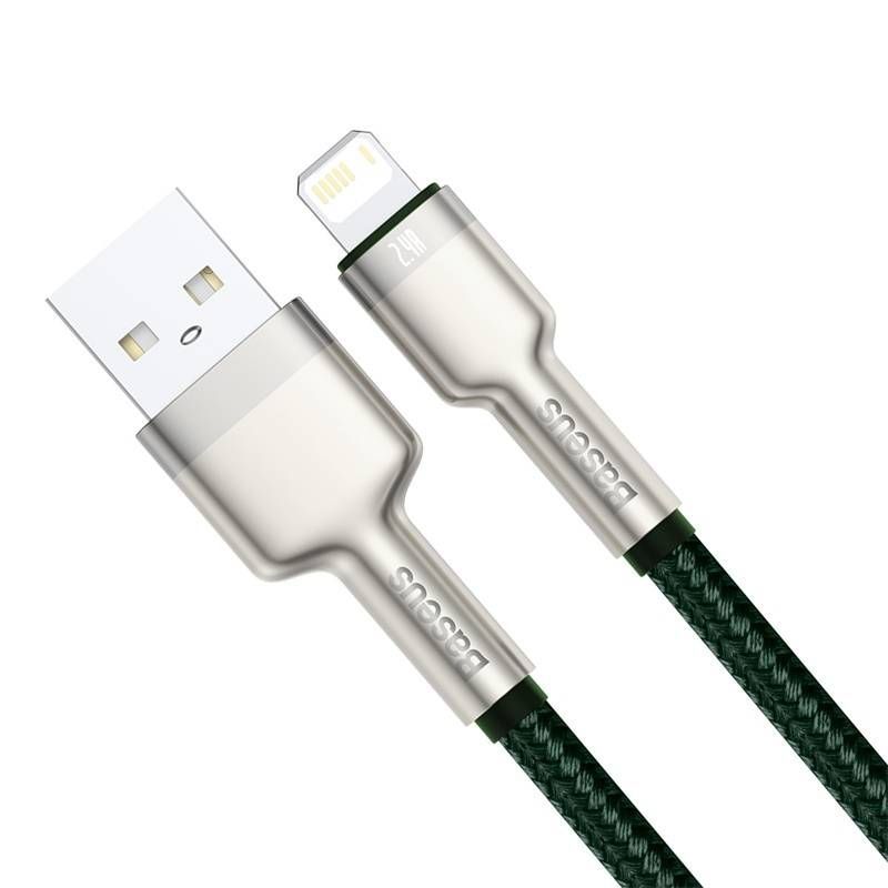 Cable Baseus USB cable for Lightning Baseus Cafule, 2.4A, 1m (green)