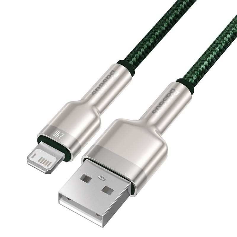 Cable Baseus USB cable for Lightning Baseus Cafule, 2.4A, 1m (green)