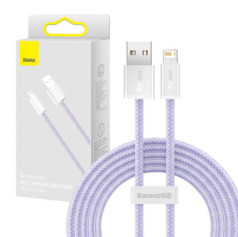 Kabelis Baseus Baseus Dynamic cable USB to Lightning, 2.4A, 2m (Purple)