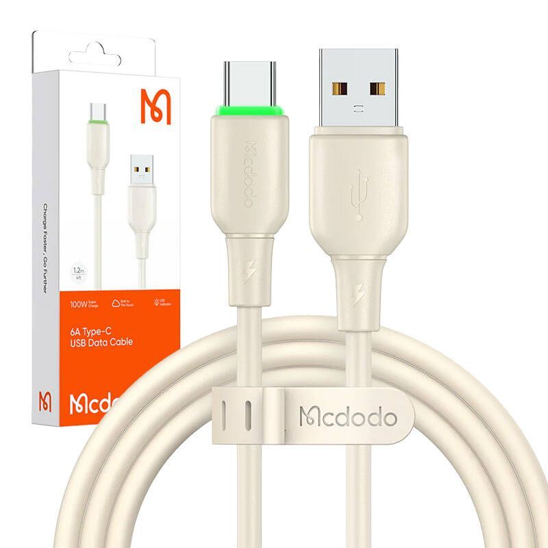 Cable Mcdodo USB to USB-C Cable Mcdodo CA-4750 with LED light 1.2m (beige)