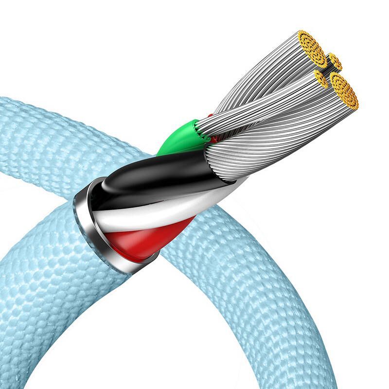 Cable Baseus Kabel USB do iP Baseus Crystal Shine, 2.4A, 1.2m (niebieski)
