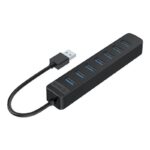 Cits mobilo telefonu aksesuārs Orico  Orico TWU3 USB to 7x USB 3.0 Hub Adapter (black) 
