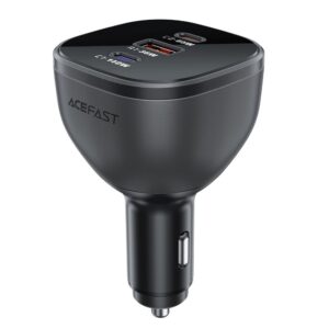 Adapteris Acefast  Acefast B14 car charger 165W 2x USB-C 1x USB-A - black 