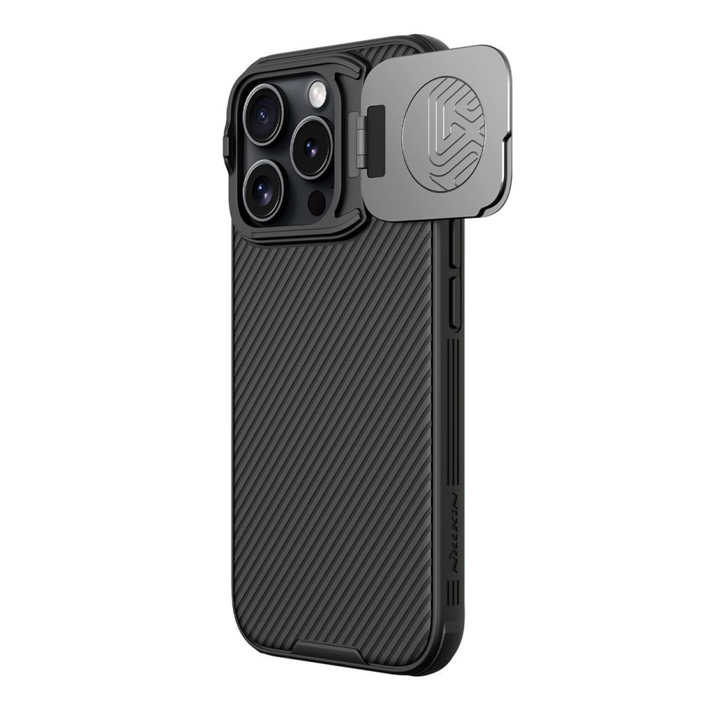 Tagakaaned Nillkin Nillkin CamShield Prop Case for iPhone 16 Pro with Camera Cover and Stand - Black