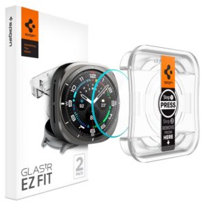 Kitas telefono priedas Spigen  Spigen Glas.TR EZ Fit Tempered Glass for Samsung Galaxy Watch Ultra (47mm) - Clear (2-pack) 
