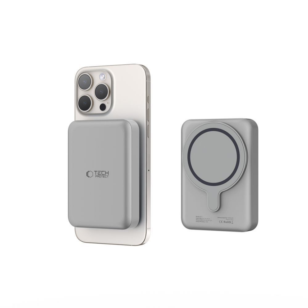 Muu telefoni lisavarustus Tech-Protect Powerbank Tech-Protect PB11 LifeMag MagSafe 10000 mAh - titanium