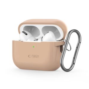 Cits mobilo telefonu aksesuārs Tech-Protect  Tech-Protect Silicone Hook Case for Apple AirPods Pro 1 / 2 - Beige 