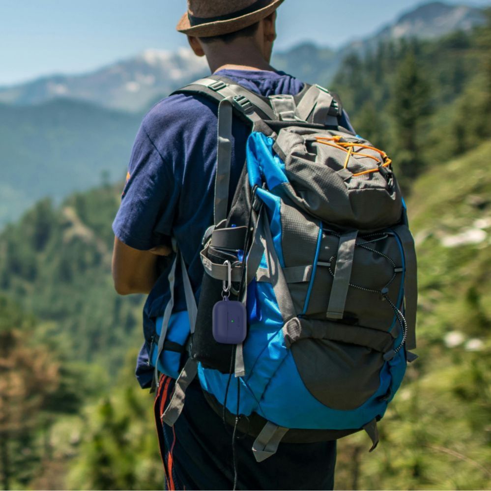 Headphone case Tech-Protect Apple AirPods Pro 1 / 2 Silicone Hook Case Blue