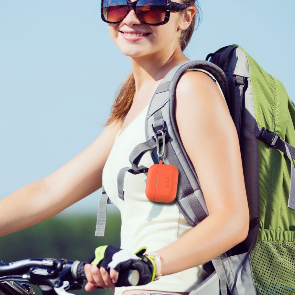 Headphone case Tech-Protect Apple AirPods Pro 1 / 2 Silicone Hook Case Green